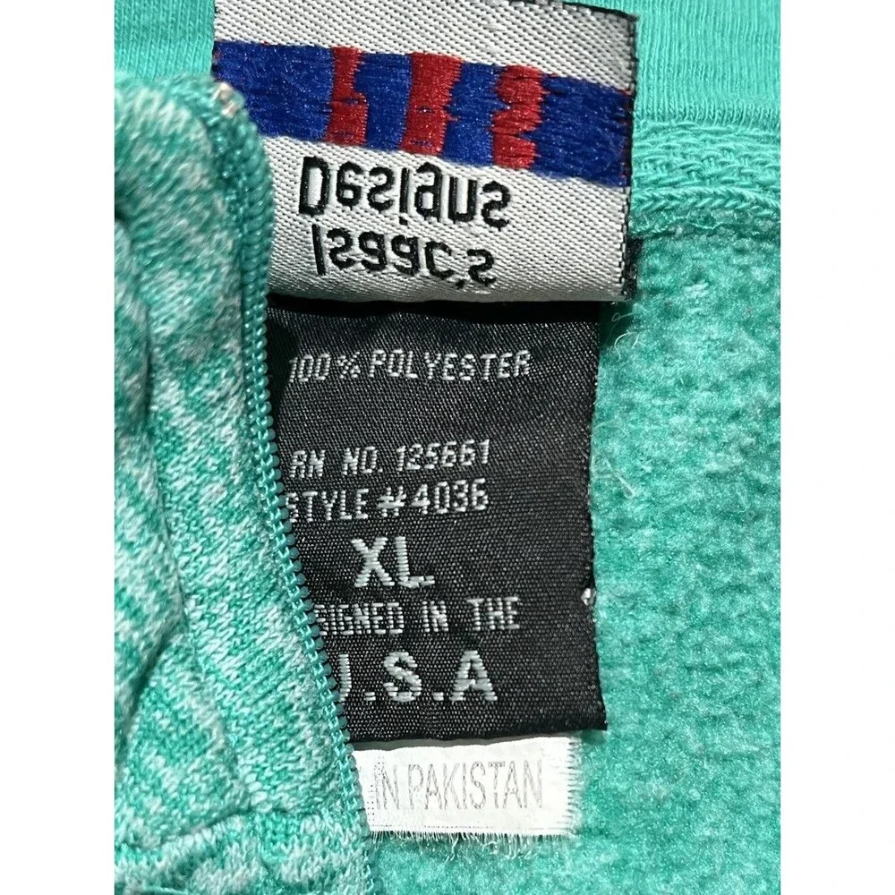 Vintage Lakeside Ohio Quarter Zip Green Heathered Size XL Jacket